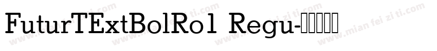 FuturTExtBolRo1 Regu字体转换